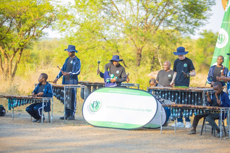 Runners at the Great Zimbabwe Marathon start